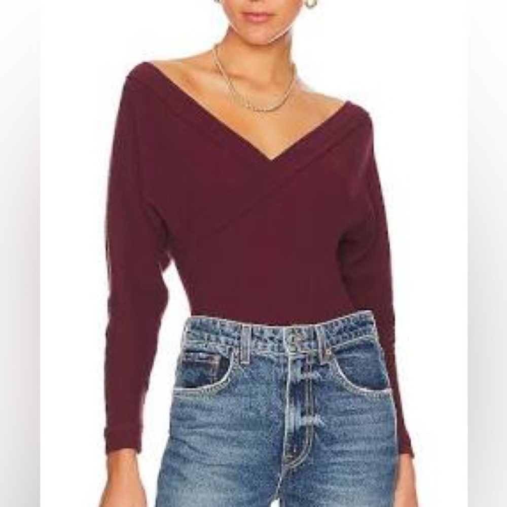 Free people bodysuit off the shoulder size S